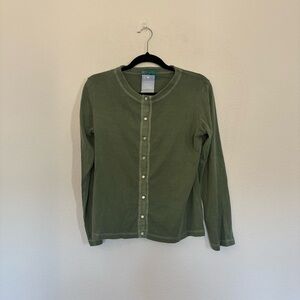Fresh Produce Baby Rib Cardigan Green NWT
